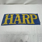 Harp Lager Vintage Bar Towel Beer Cloth Rare Version Blue Yellow 25x8 Inches