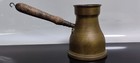 Vintage Brass Coffee Pot Middle Eastern Arab Islamic Persian Turkish Wood Handle