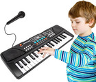 Kids Piano Keyboard With Microphone - 37-key Musical Toy For Ages 3-6  Portable