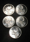 Lot Of 5  1968 Canada 25 Cents Silver Coins Gem Bu Unc Quarters