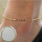 Women Simple Gold Chain Anklet Ankle Bracelet Barefoot Sandal Beach Foot Jewelry