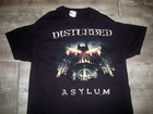 Disturbed Asylum Metal Concert Band Tour Short Sleeve Shirt T-shirt Sz Xl Black