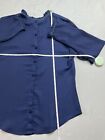 Women s Long Sleeve Button Down Blouse Dress Shirt Sz S