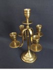 Vintage Brass 5-arm Candelabra Candle Holder - Gold Finish