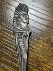 Vtg Great Falls Montana Souvenir Spoon Native American Indian Head Pure Copper