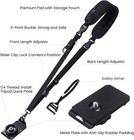 Waka Rapid Camera Neck Strap With Quick Release And Safety Tether  Black 