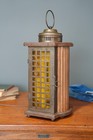 Vintage Town Crier Am fm Tube Radio American Walnut Slag Glass Mid Century
