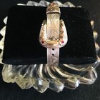Fitch Brothers Vintage Hand Engraved Belt Buckle Bracelet  Sterling And Gold