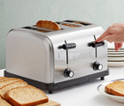 Commercial 4-slice Toaster 1 5 Inch Slots Toasted Bread Bagels Waffles Machine