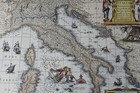 Reproduction Of Antique Italia Map  original By Jansonius 1635  Hand-colored 