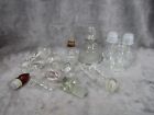 Perfume Bottle Decanter And Stopper Assorted Set Clear Glass Vintage 15 Piece
