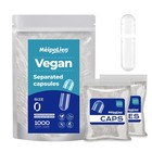 1000 Count Size 0 Vegan Empty Capsules - Clear Veggie Pill For Diy Supplements