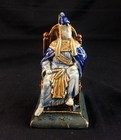 Rare Antique Doulton Lambeth George Tinworth Sitting General  king  Late 19th C 