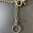 Vintage Retro Silver Tone Metal Circle Rectangle Chain Link Geometric Belt 44   