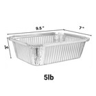 5 Lb Oblong Aluminum Set Of Pans Deep Foil Disposable Durable Large