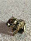 Solid Brass Miniature Pig Figurine 