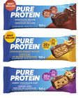 50 Pure Protein Bars Lot Assorted Flavors 20g 21g Chewy Chocolate Deluxe Chip