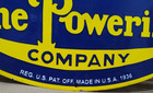 Power Lube  Motor Oil Porcelain Enamel Sign  30 X 30 Inches 1 Sided
