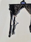 M s Size 8 Suspender Belt Black Pink Lace New Marks And Spencer