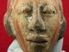 Mayan Carved Clay Mask Pendant 3-1 8  Guatemala Authentic Indian Relics
