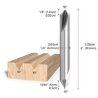 60 90 Degree Woodworking Tool 1 4  6 35mm Shank V Groove Router Bit Carbide
