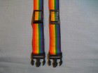 Lot Of 2 Adjustable Rainbow Luggage Strap Identification Belt Suitcase Travel