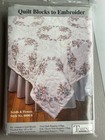 New Sealed Tobin Quilt Blocks Embroider Kit Scrolls   Flowers Cotton Bl Cottage