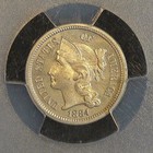 1884 3cn Proof Three Cent Nickel Pcgs Graded Pr 64 Cac Approved Beauty