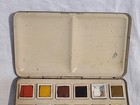 Rare Vtg Winsor   Newton s Scholastic Watercolours Palette Box No  B 12
