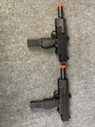 Lot Of 2 Uzi Style Spring Loaded Cock   Shoot Single Shot Airsoft Guns Mint