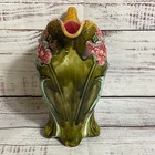 Vtg  antique Frie Onnaing French Majolica Art Nouveau Floral Pitcher 764