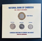  rare  Cambodia Cambodge Original Coin Set Pocket Album 1994 Km 92 93 94 95 Au