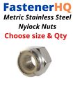 Stainless Metric Nylon Nylock Hex Nuts Din 985  choose Size   Qty 
