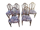 Set Of 6 Shield Back Mahogany Dining Chairs