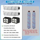 2 Pack 2787 Brush Roller 1866 Filter Replacement For Bissell Crosswave Cordless