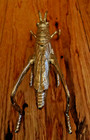 Gold Metal Grasshopper Figurine Aluminum Sculpture Insect Decor 6    Accent