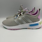 Adidas Racer Tr23 K Kids Size 6 Gray Pink Cloudfoam Running Shoes Nwt Id5983