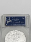 2017 American Silver Eagle 1 Oz  999 Fine Silver Coin Merry Christmas Holiday