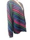 Tachi Castillo Ribbon Jacket Mexico Vintage Boho Mexican Jacket Size Medium