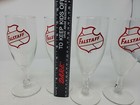 Lot Of 4 Vintage Falstaff Beer Glass Goblet Bartending Barware 