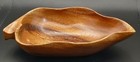 Vintage Monkeypod Wood Hand Carved Leaf Bowl Set Of 2 Waikiki Woods Hawaii 8 5 