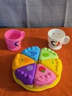 Leap Frog Musical Rainbow Tea Party Cake 6 Pieces  Plate   2 Cups Children Play
