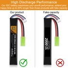 Airsoft 2000mah 11 1v Lipo Battery With Mini Tamiya Connector For Guns Rifle Usa
