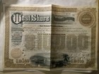  10 000 West Shore Railroad Company 1945 Bond  Stock Certificate Eagle      Art