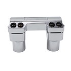 Aluminum 2 4  Chrome Riser 1 25    Clamp Kit For Harley Road King Dyna Fxdf Fxdl