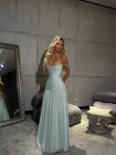 Mint Green Sweetheart Prom Dress With Straps Crystal Mermaid Evening Party Gowns