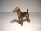 Vintage Rare Antique Austrian Cold Painted Bronze Airedale Terrier Dog Bergman  