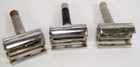 Gillette Lot Of 3 Vintage Metal Safety Razors Silver Black All Clean And Working