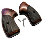 Fits All Charter Arms Grips Universal Fit Rosewood Checkered Wrap Around New