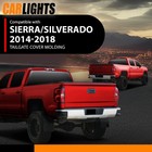 Fits 14-19 Gmc Sierra Chevy Silverado Tailgate Molding Protector Cap Cover Trim